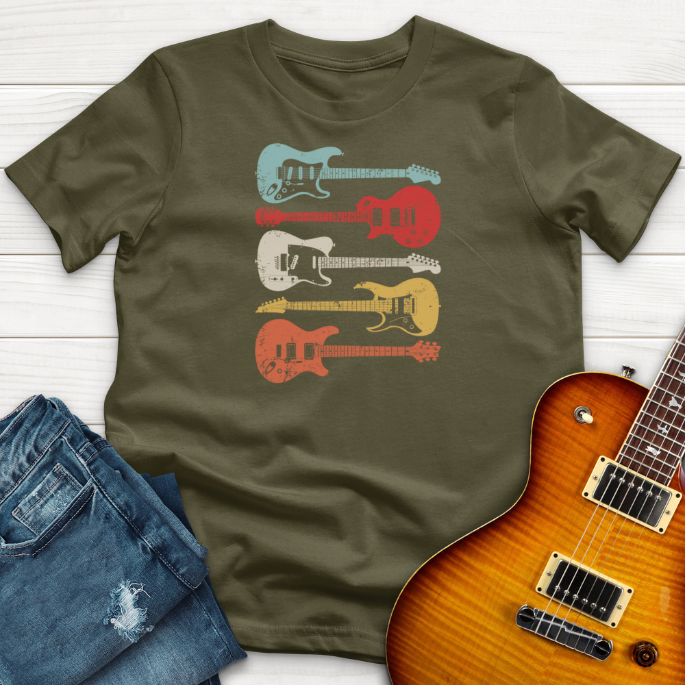 ''4 Retro Guitars'' Premium T-Shirt