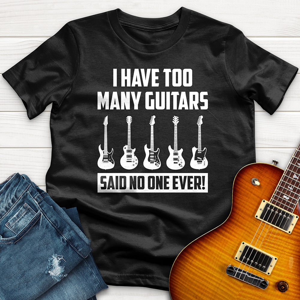 "I Have Too Many Guitars White" Premium T-Shirt