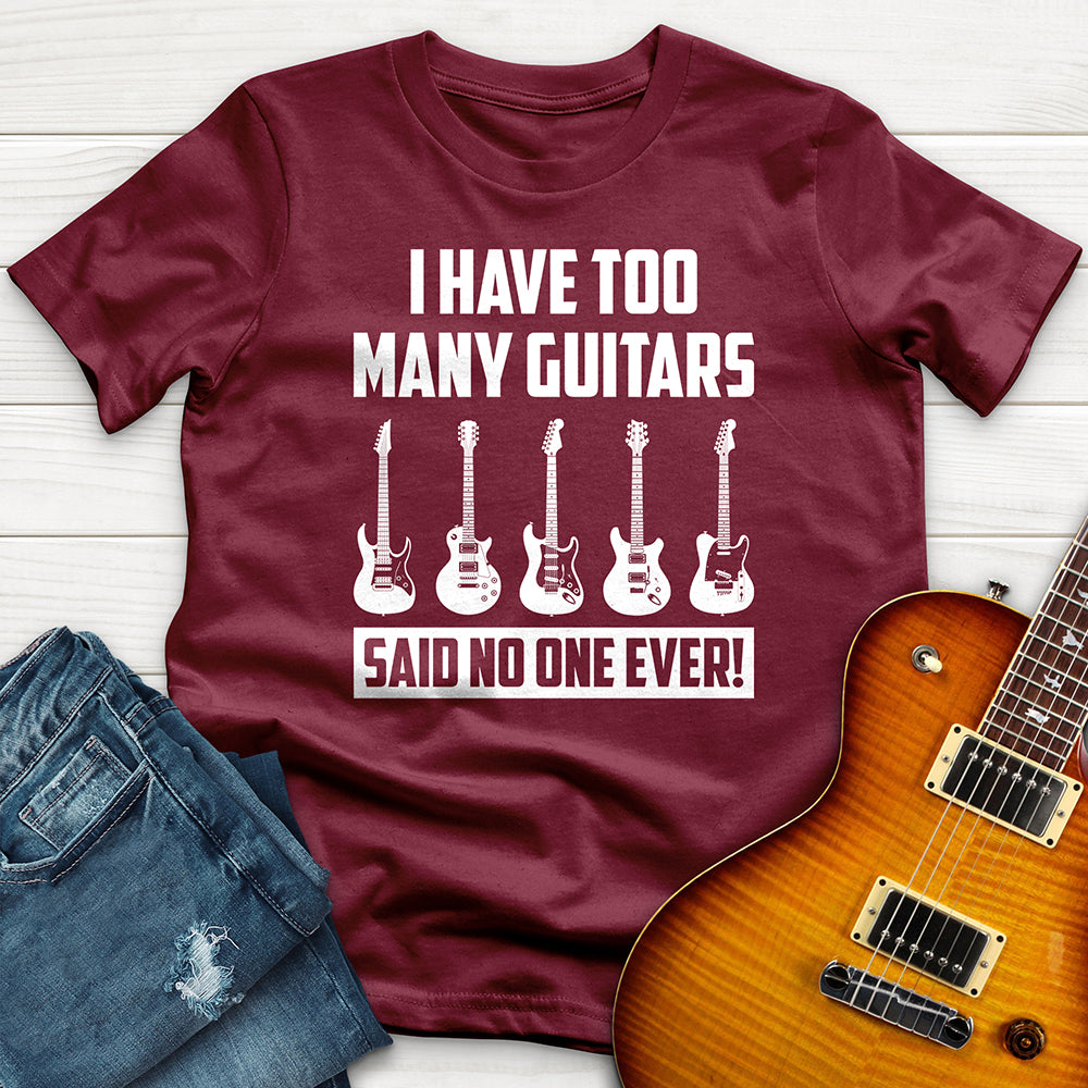 "I Have Too Many Guitars White" Premium T-Shirt