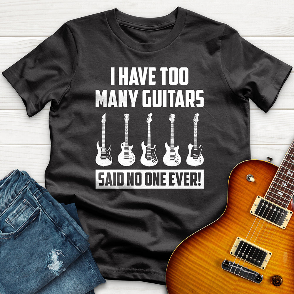 "I Have Too Many Guitars White" Premium T-Shirt