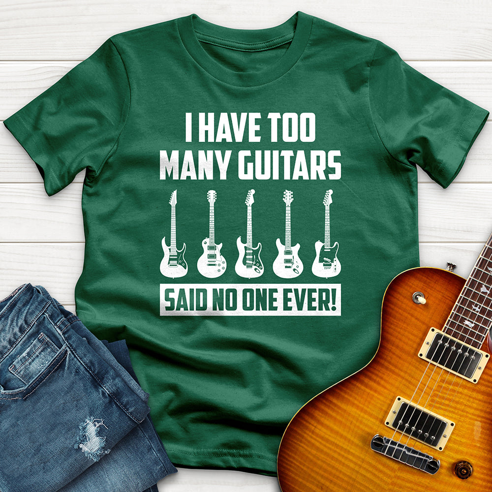 "I Have Too Many Guitars White" Premium T-Shirt