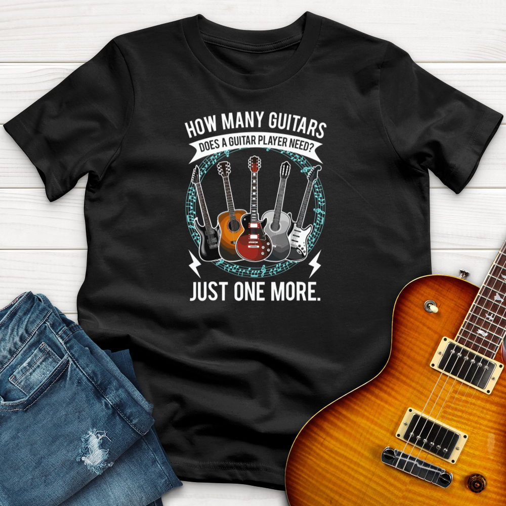 "How Many Guitars Does a Guitar Player Need" Premium T-Shirt