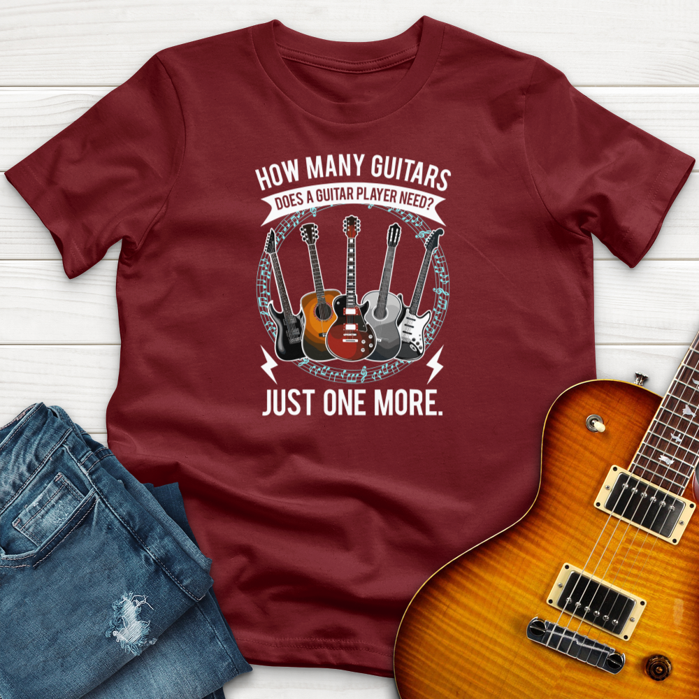 "How Many Guitars Does a Guitar Player Need" Premium T-Shirt