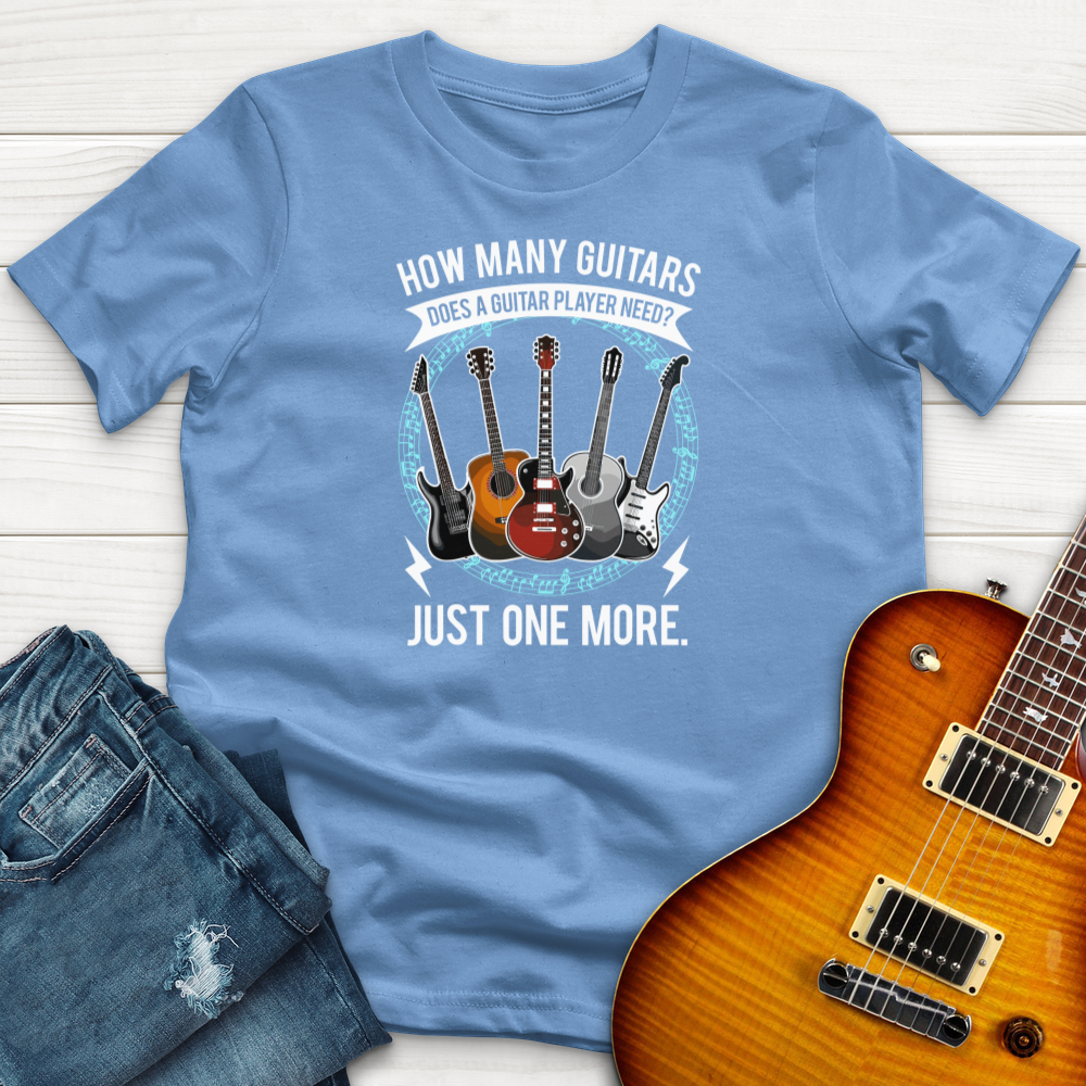 "How Many Guitars Does a Guitar Player Need" Premium T-Shirt