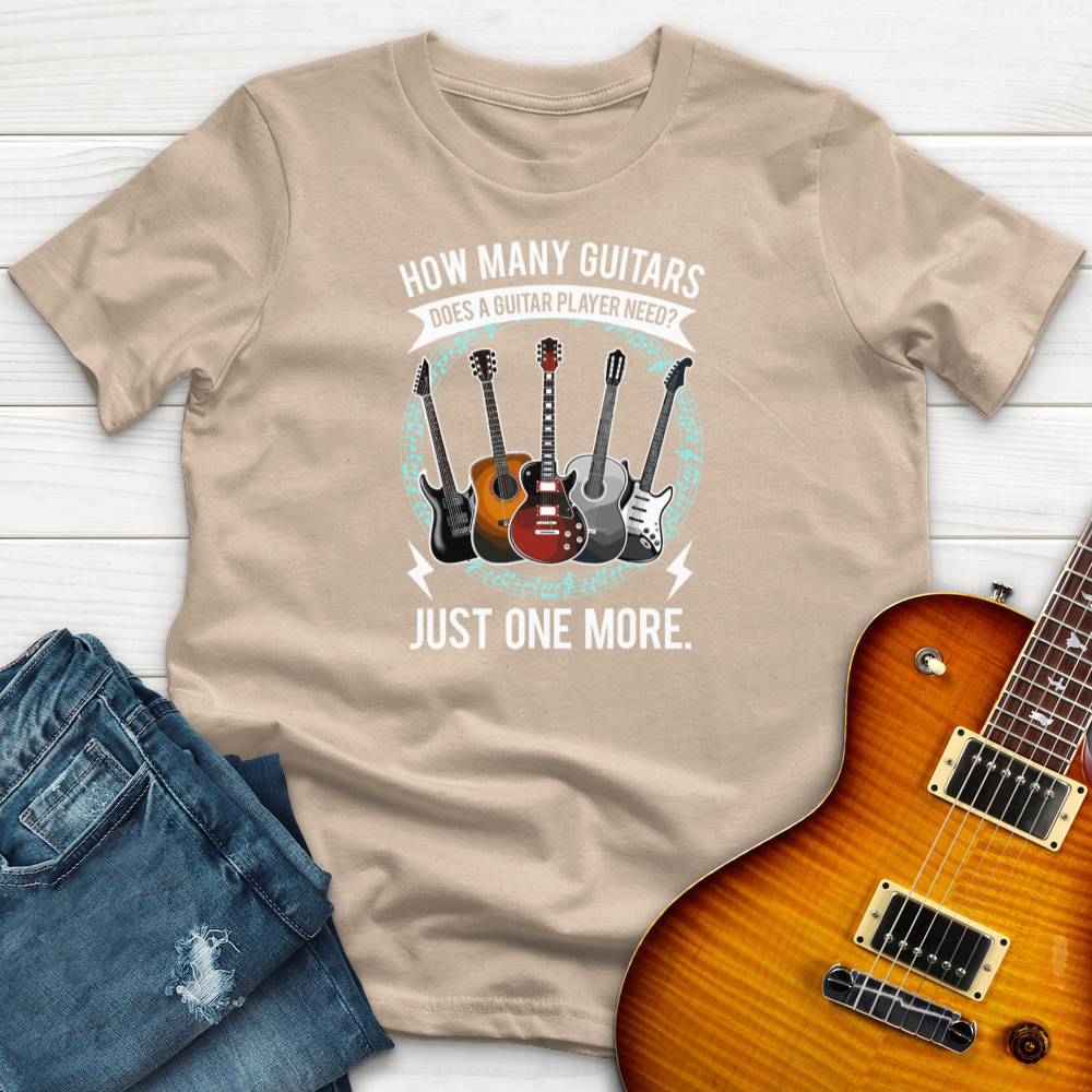 "How Many Guitars Does a Guitar Player Need" Premium T-Shirt
