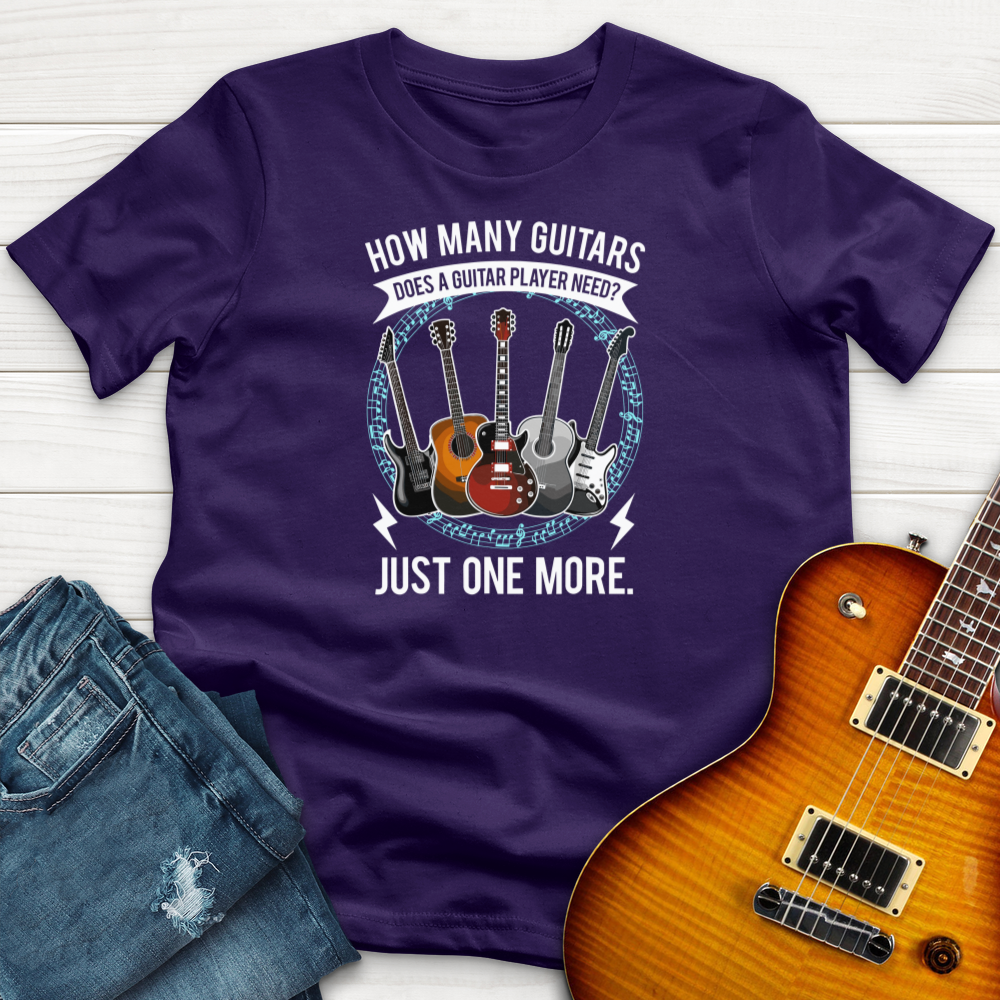"How Many Guitars Does a Guitar Player Need" Premium T-Shirt