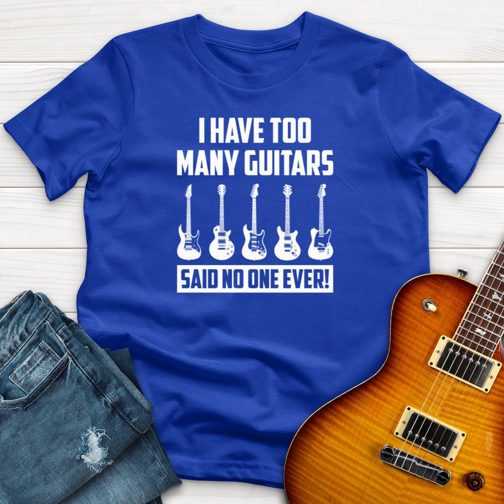 "I Have Too Many Guitars White" Premium T-Shirt