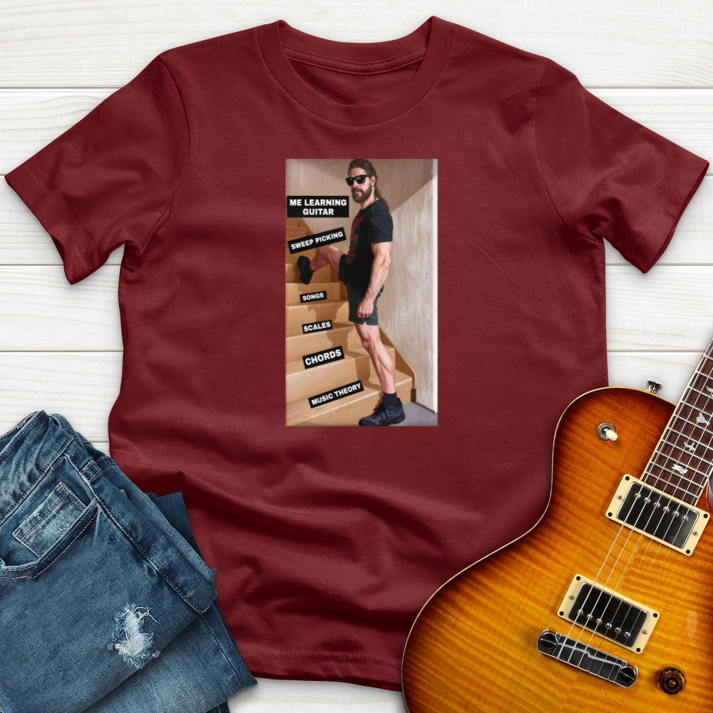 "Me Learning Guitar" Premium T-Shirt