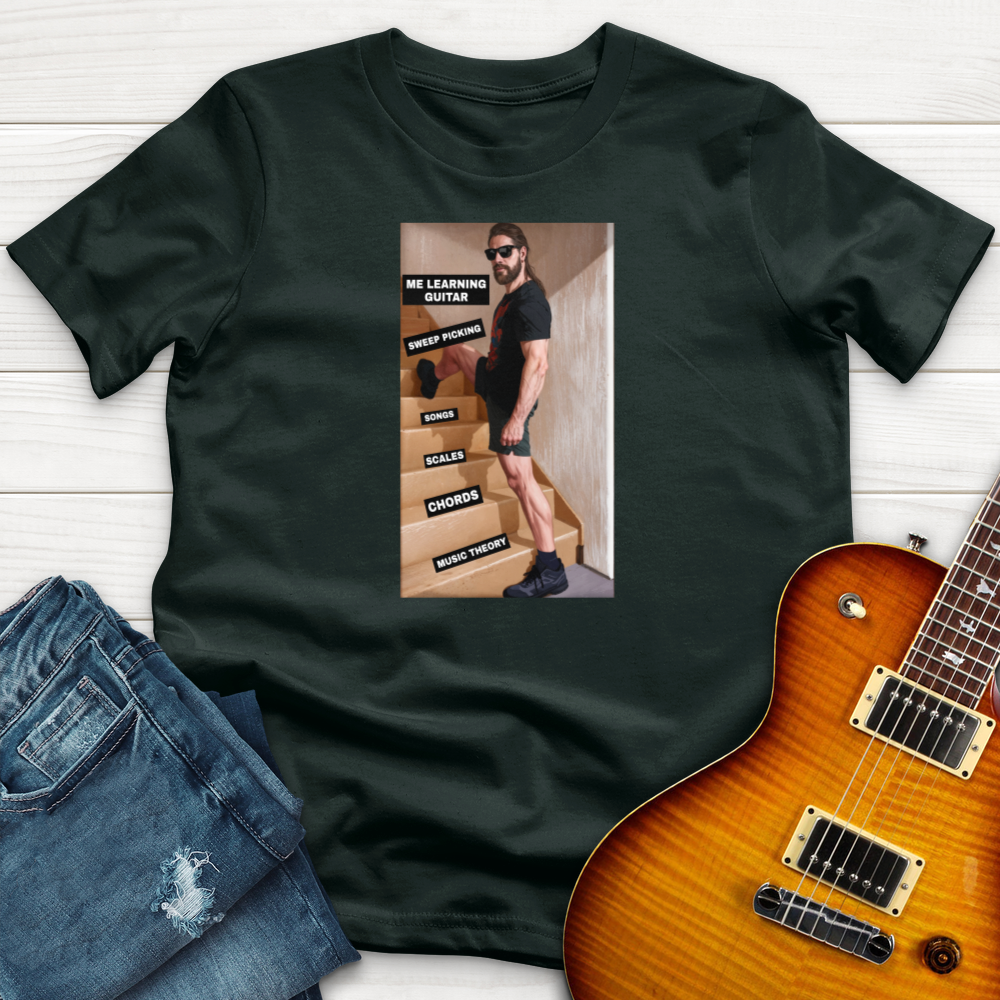 "Me Learning Guitar" Premium T-Shirt