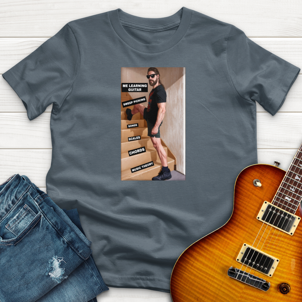 "Me Learning Guitar" Premium T-Shirt