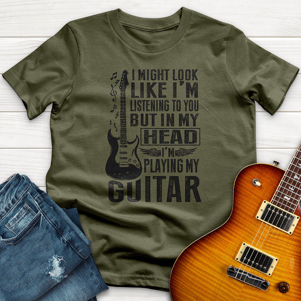 "I Might Look LIke Im Listening 3" Premium T-Shirt