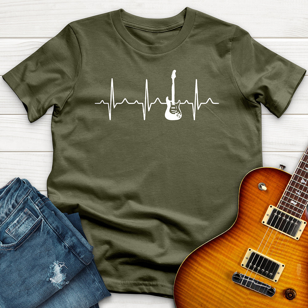 "Guitar Heart Beat" Premium T-Shirt