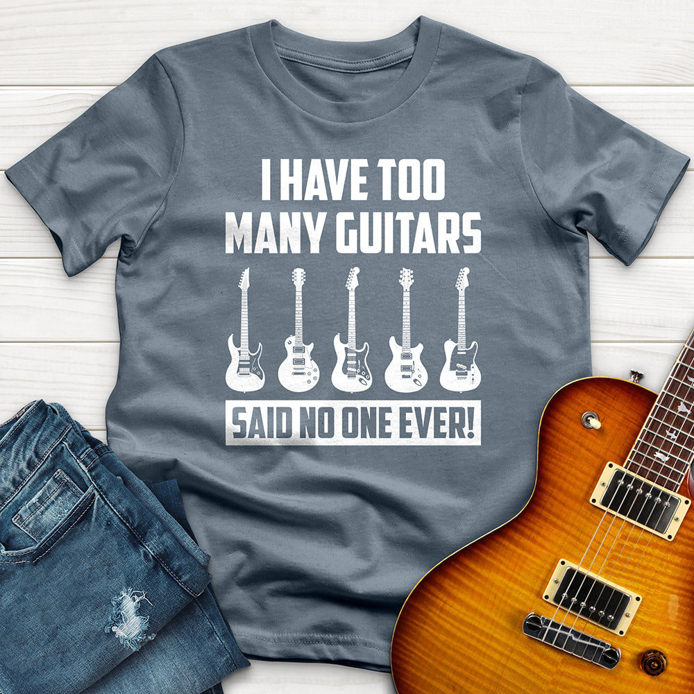 "I Have Too Many Guitars White" Premium T-Shirt