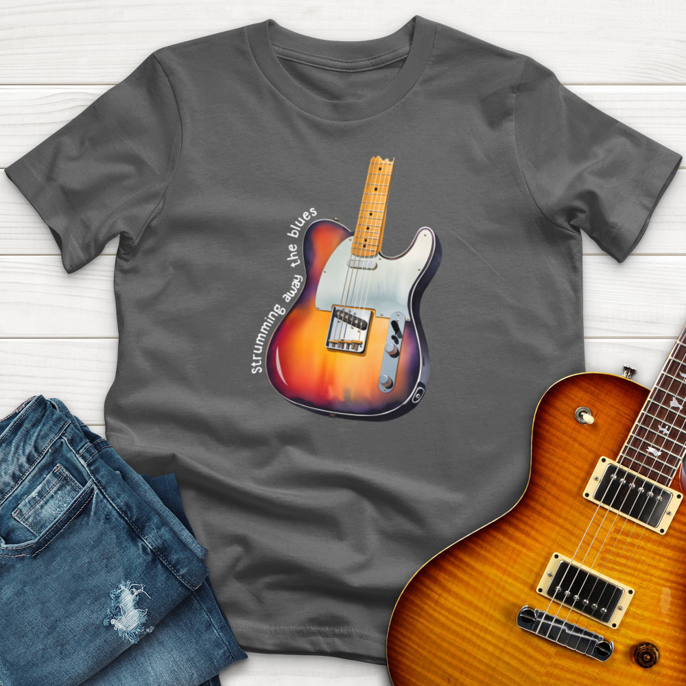 "Strumming Away The Blues 2" Premium T-Shirt