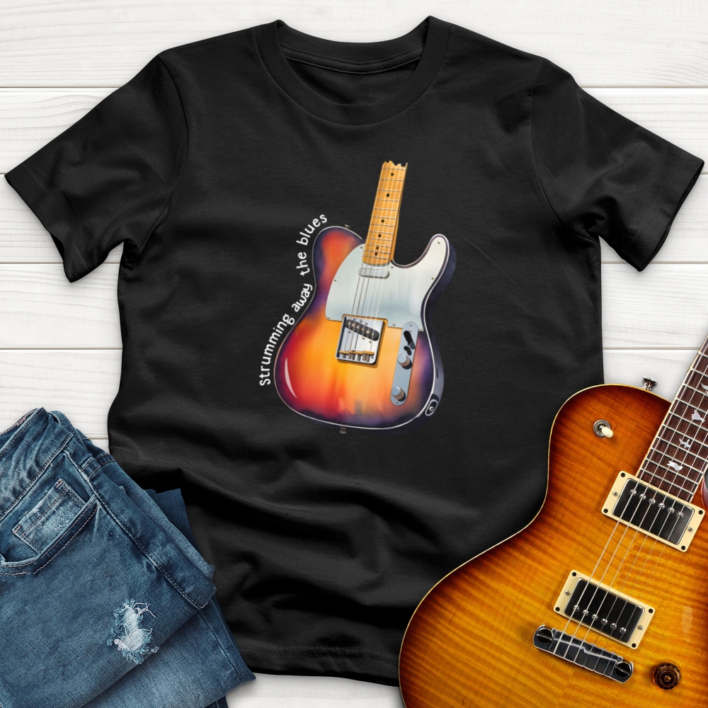 "Strumming Away The Blues 2" Premium T-Shirt