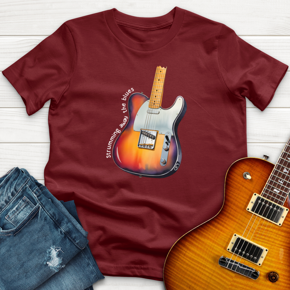 "Strumming Away The Blues 2" Premium T-Shirt
