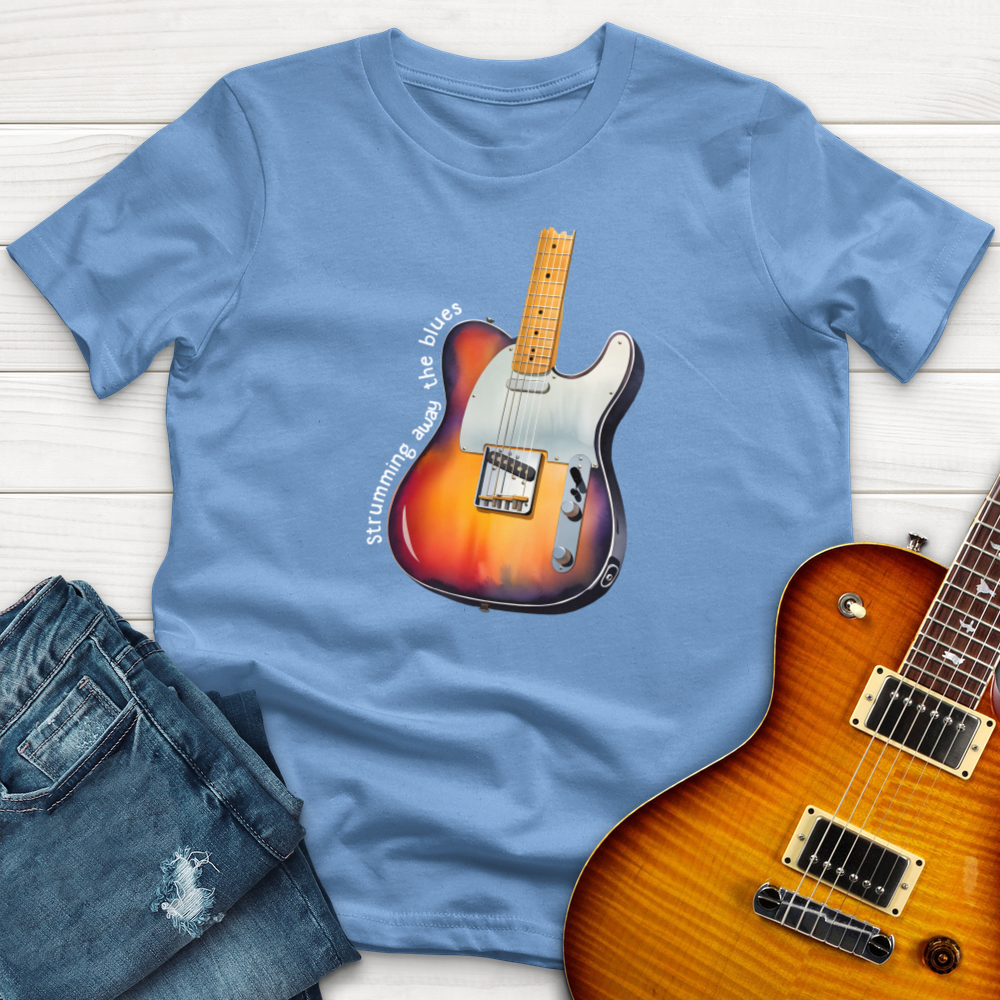 "Strumming Away The Blues 2" Premium T-Shirt