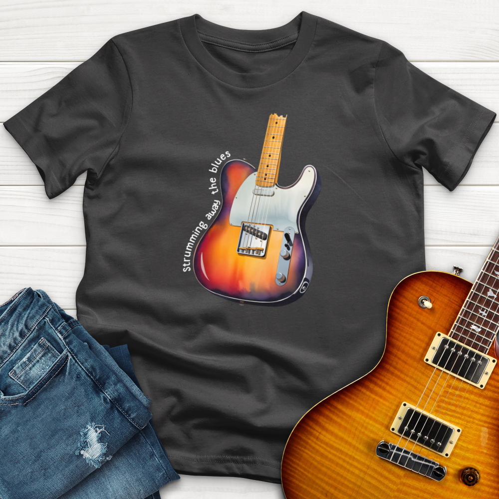 "Strumming Away The Blues 2" Premium T-Shirt
