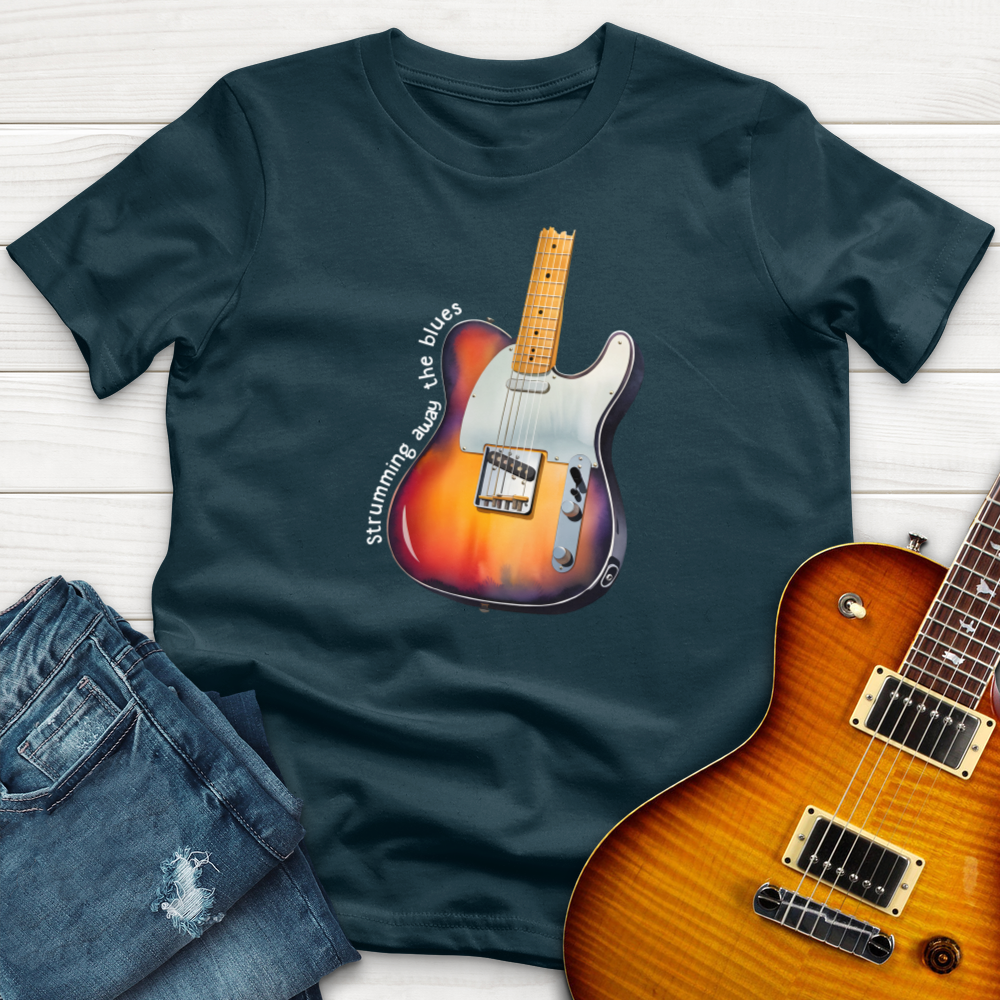 "Strumming Away The Blues 2" Premium T-Shirt