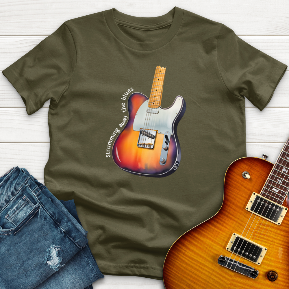 "Strumming Away The Blues 2" Premium T-Shirt