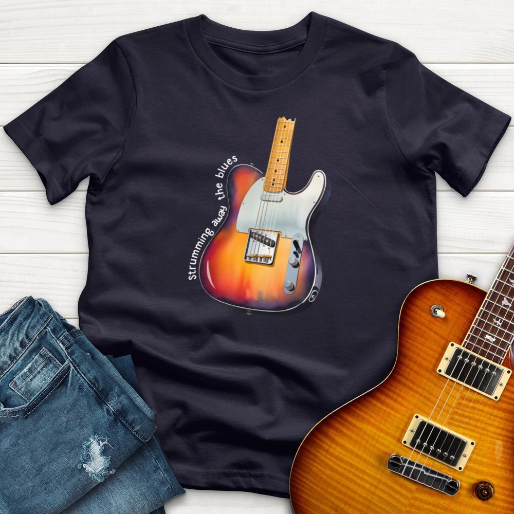 "Strumming Away The Blues 2" Premium T-Shirt
