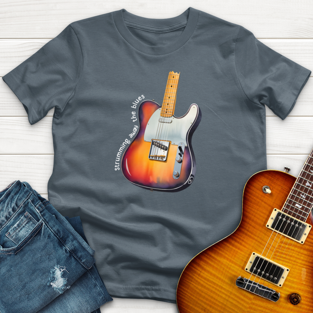 "Strumming Away The Blues 2" Premium T-Shirt