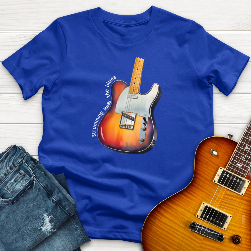 "Strumming Away The Blues 2" Premium T-Shirt