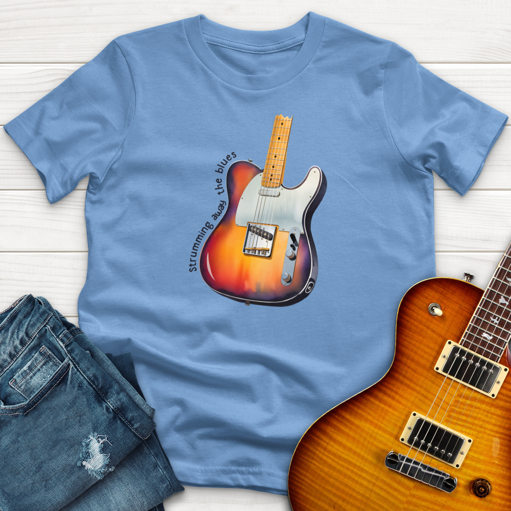 "Strumming Away The Blues" Premium T-Shirt