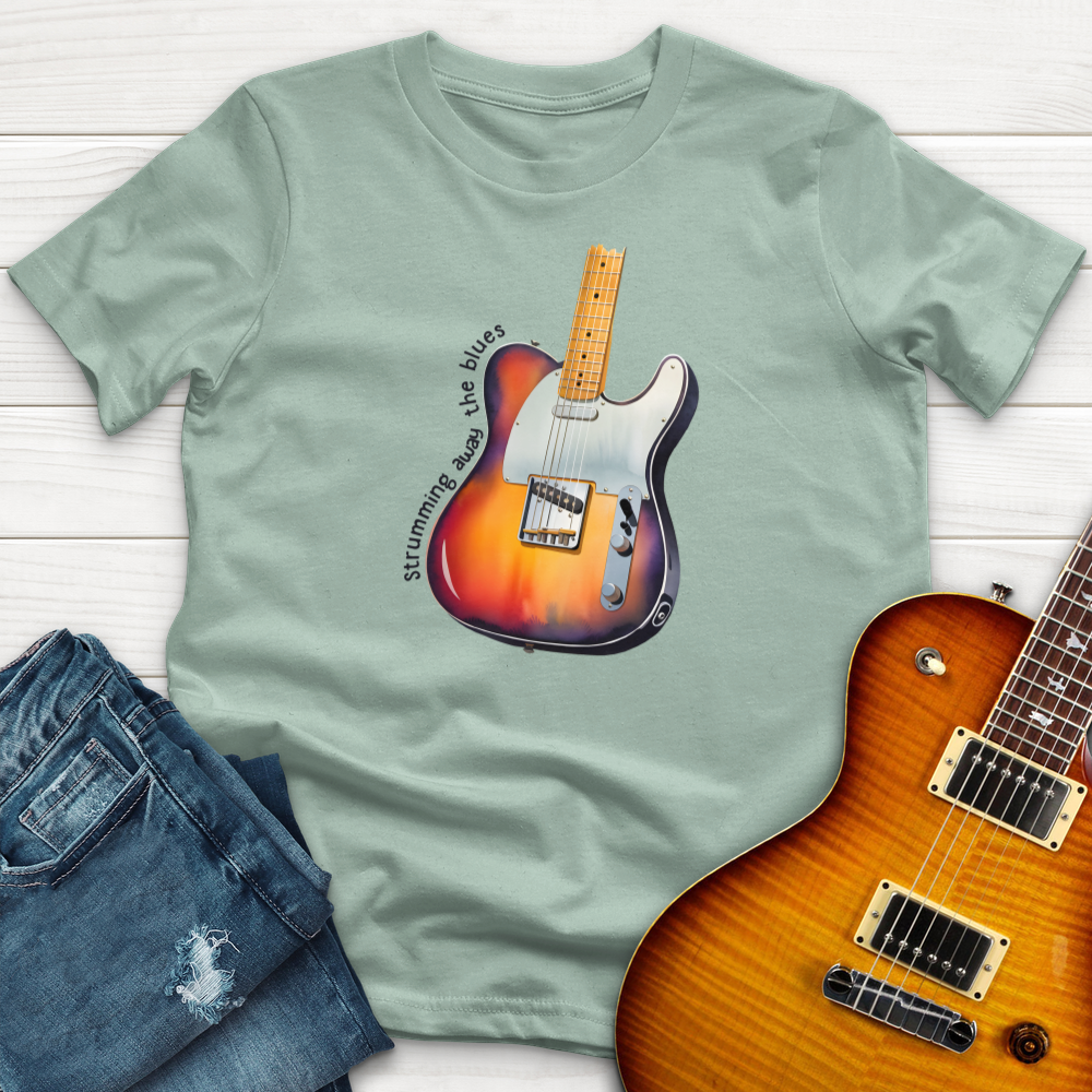 "Strumming Away The Blues" Premium T-Shirt