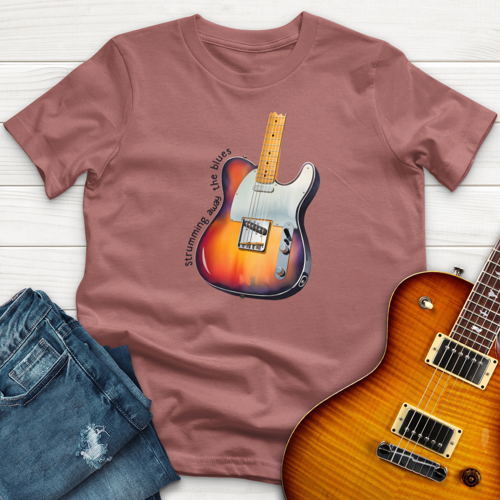 "Strumming Away The Blues" Premium T-Shirt