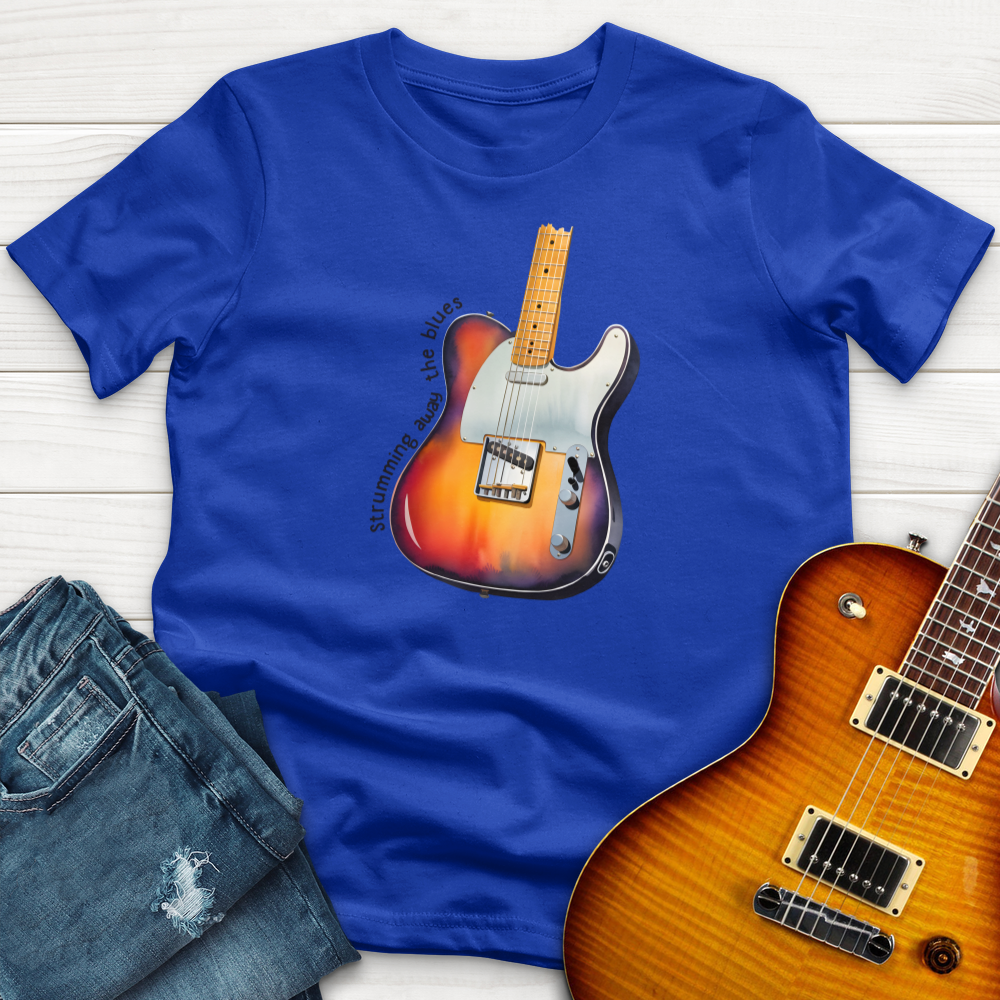 "Strumming Away The Blues" Premium T-Shirt