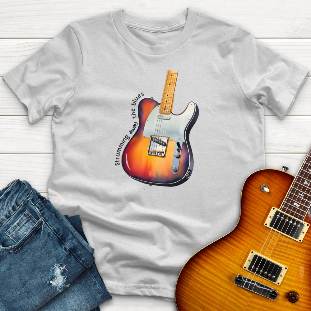 "Strumming Away The Blues" Premium T-Shirt