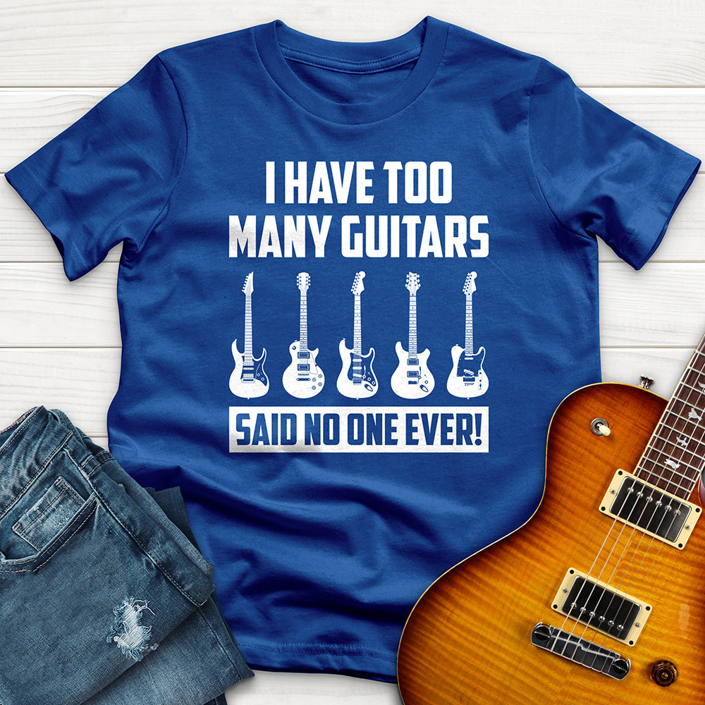 "I Have Too Many Guitars White" Premium T-Shirt