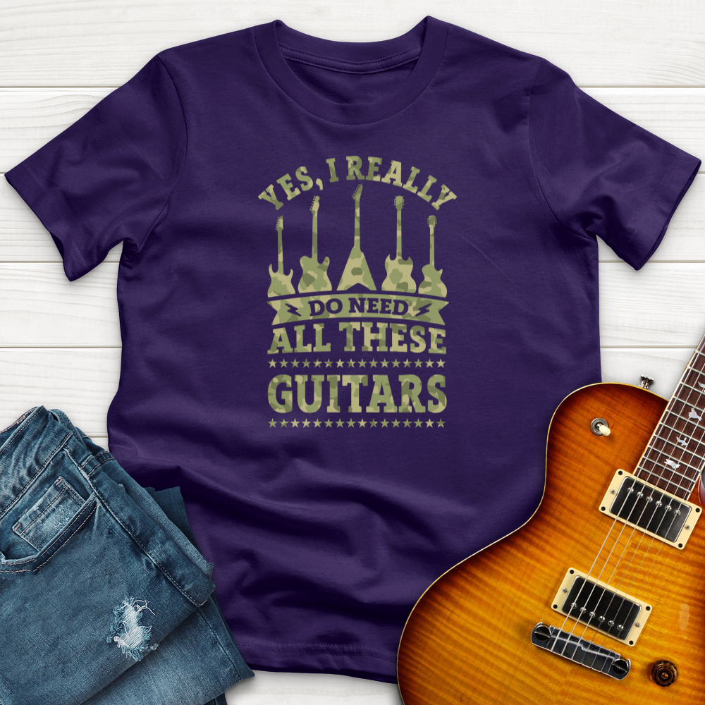 "Yes I Really Do Need All These Guitars" Premium T-Shirt