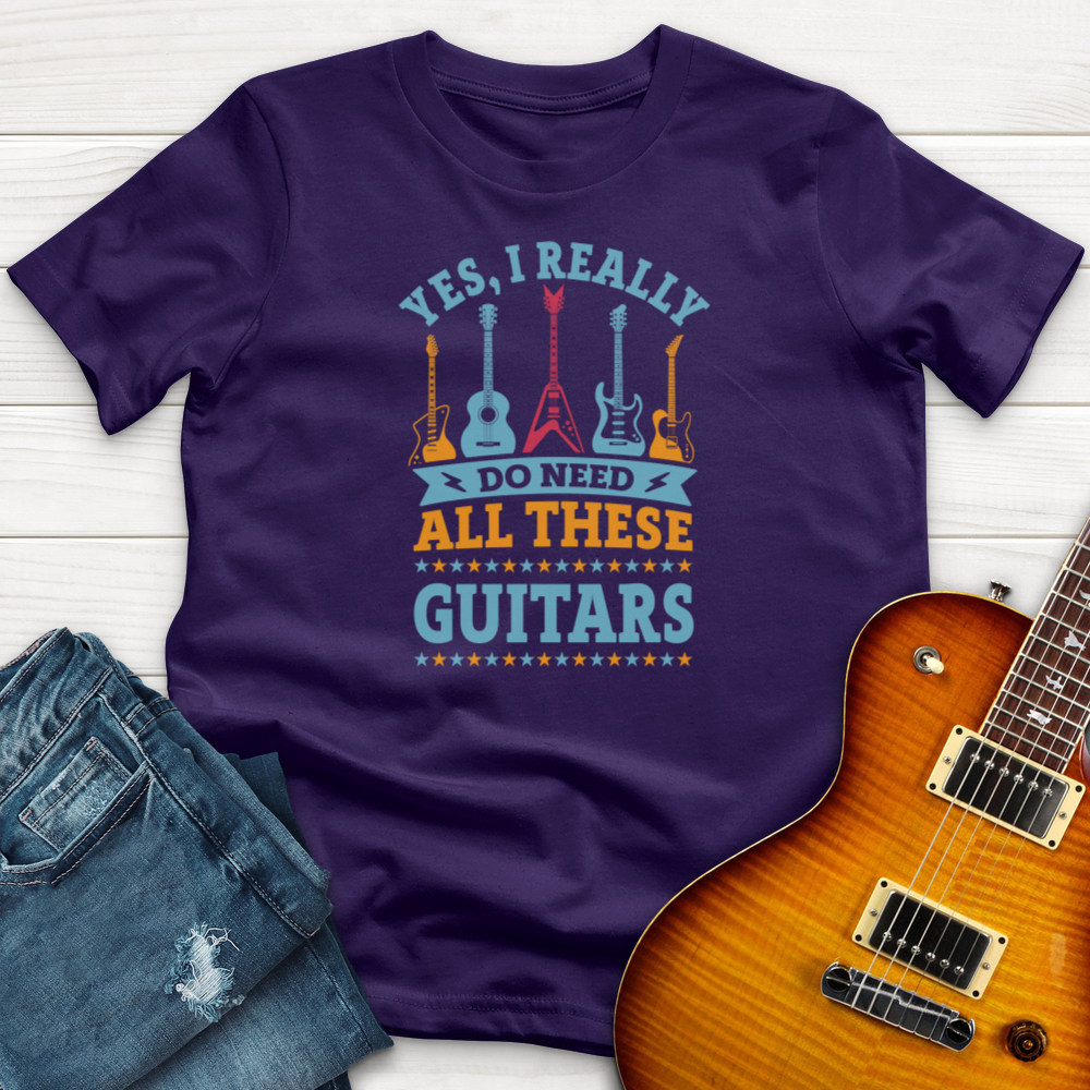 "Yes I Really Do Need All These Guitars" Premium T-Shirt