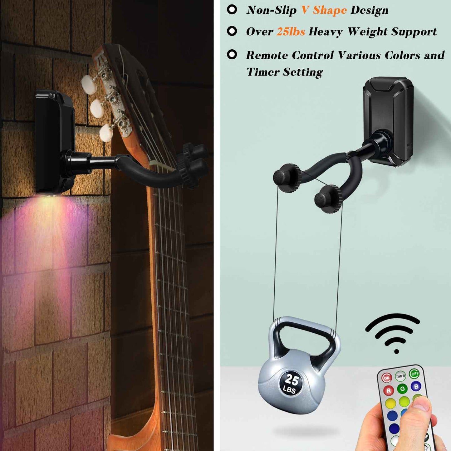 Guitar Wall Mount Hanger，Guitar Hook Wall-Mounted Bracket