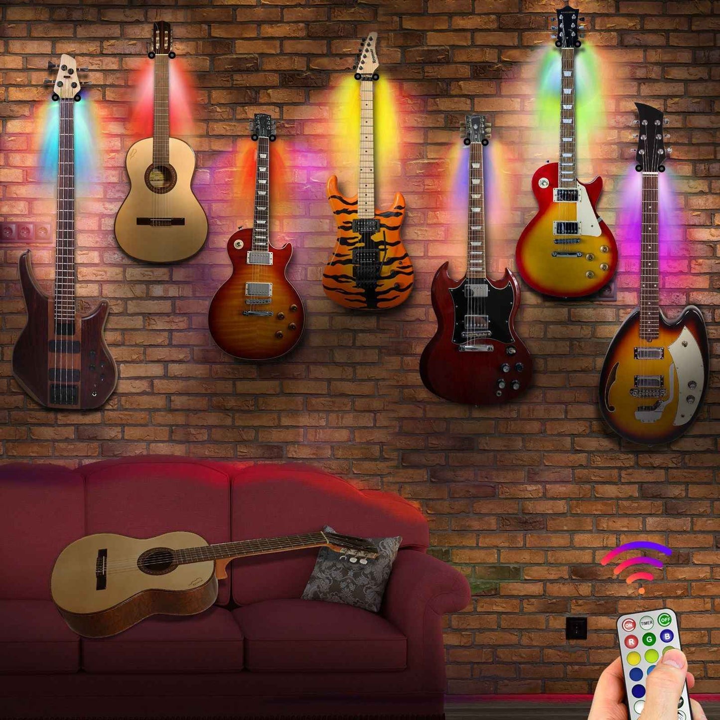 Guitar Wall Mount Hanger，Guitar Hook Wall-Mounted Bracket