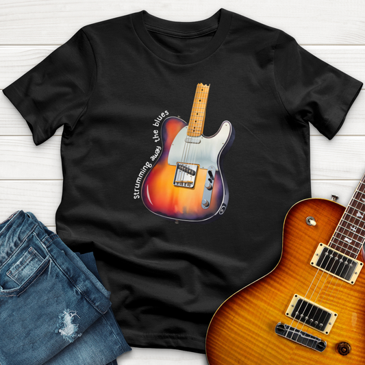 "Strumming Away The Blues 2" Premium T-Shirt