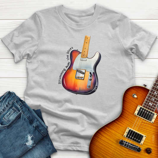 "Strumming Away The Blues" Premium T-Shirt