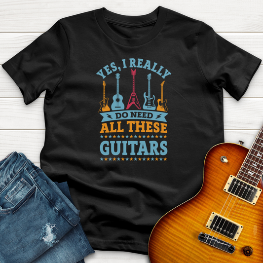 "Yes I Really Do Need All These Guitars" Premium T-Shirt