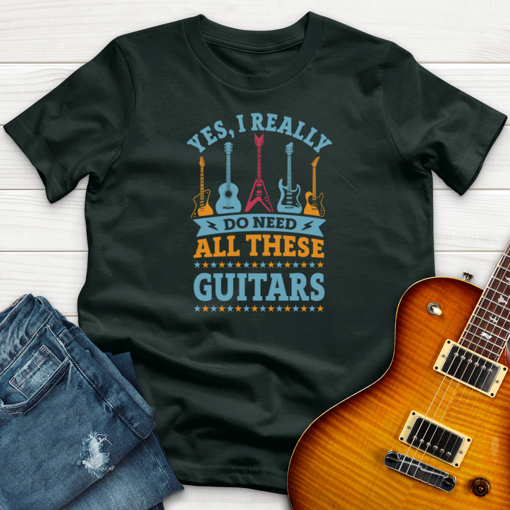 "Yes I Really Do Need All These Guitars" Premium T-Shirt